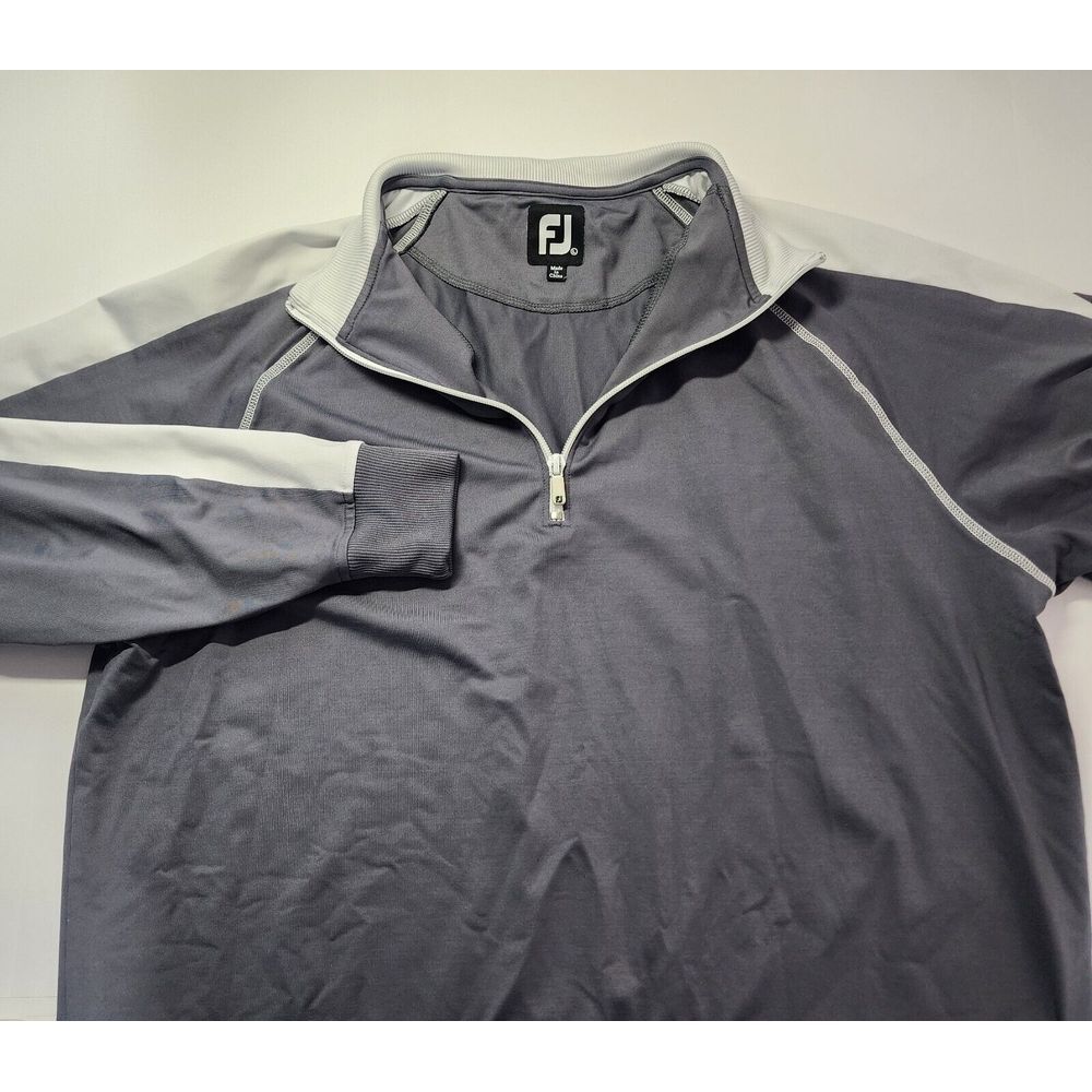 Footjoy Mens Size L‎ Gray 1/4 Zip Long Sleeve Pullover